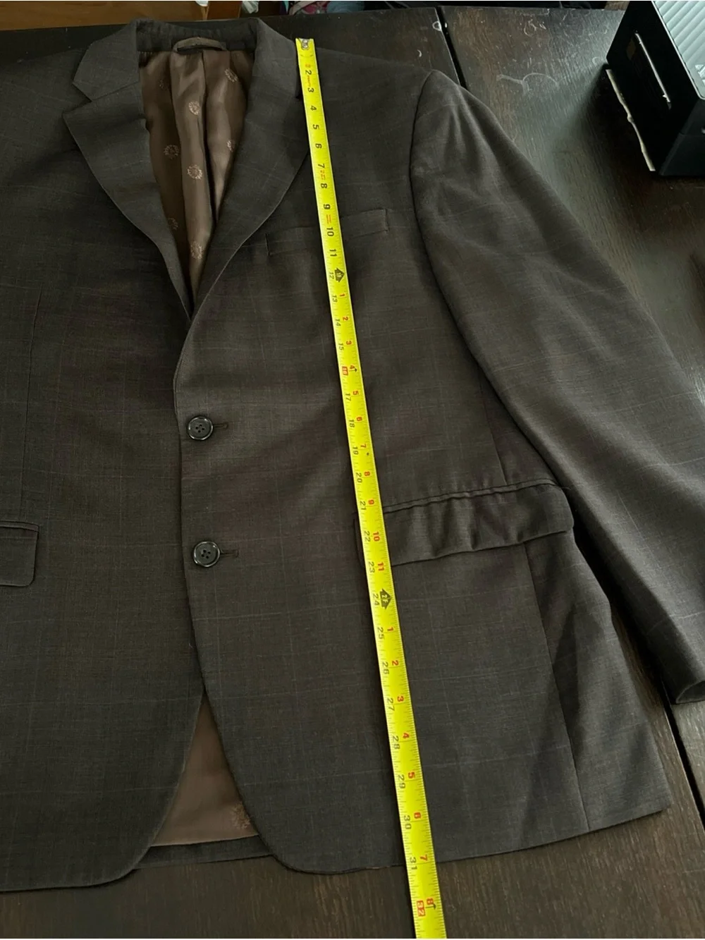 Lauren Ralph Lauren Men’s 42R 100% Wool Blazer Plaid Brown Sport Coat 2 Button
